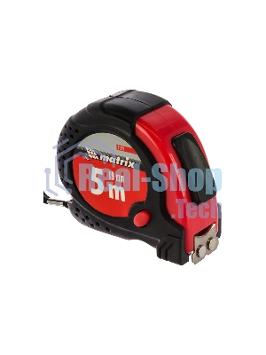 Рулетка Matrix Status magnet fixation, 5 м х 19 мм, обрезиненный корпус, зацеп с магнитом