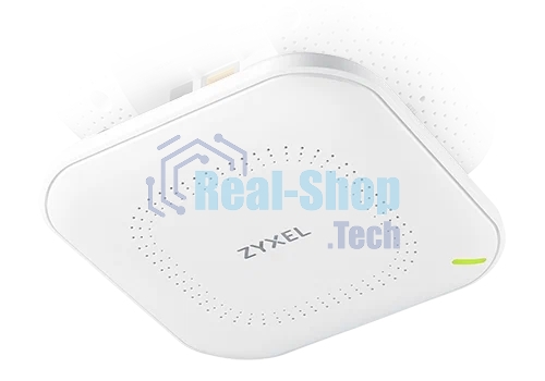 Точка доступа Zyxel NebulaFlex NWA90AX PRO, WiFi 6, 802.11a/b/g/n/ac/ax (2,4 и 5 ГГц), MU-MIMO, антенны 3x3, до 575+2400 Мбит/с, 1xLAN 2.5GE, PoE, защита от 4G/5G, БП в комплекте