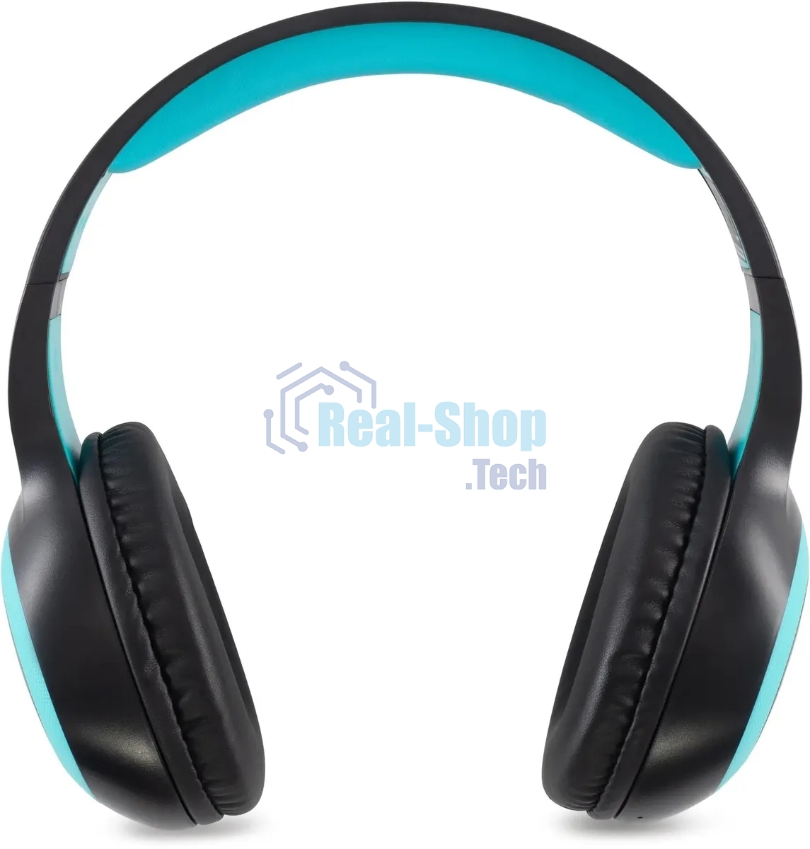 Гарнитура накладные Digma BT-15 черный/голубой беспроводные bluetooth оголовье