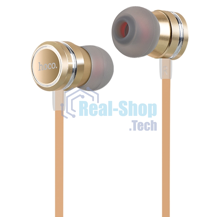 Проводные наушники Hoco M16 золотой, внутриканальные, Jack 3.5 мм