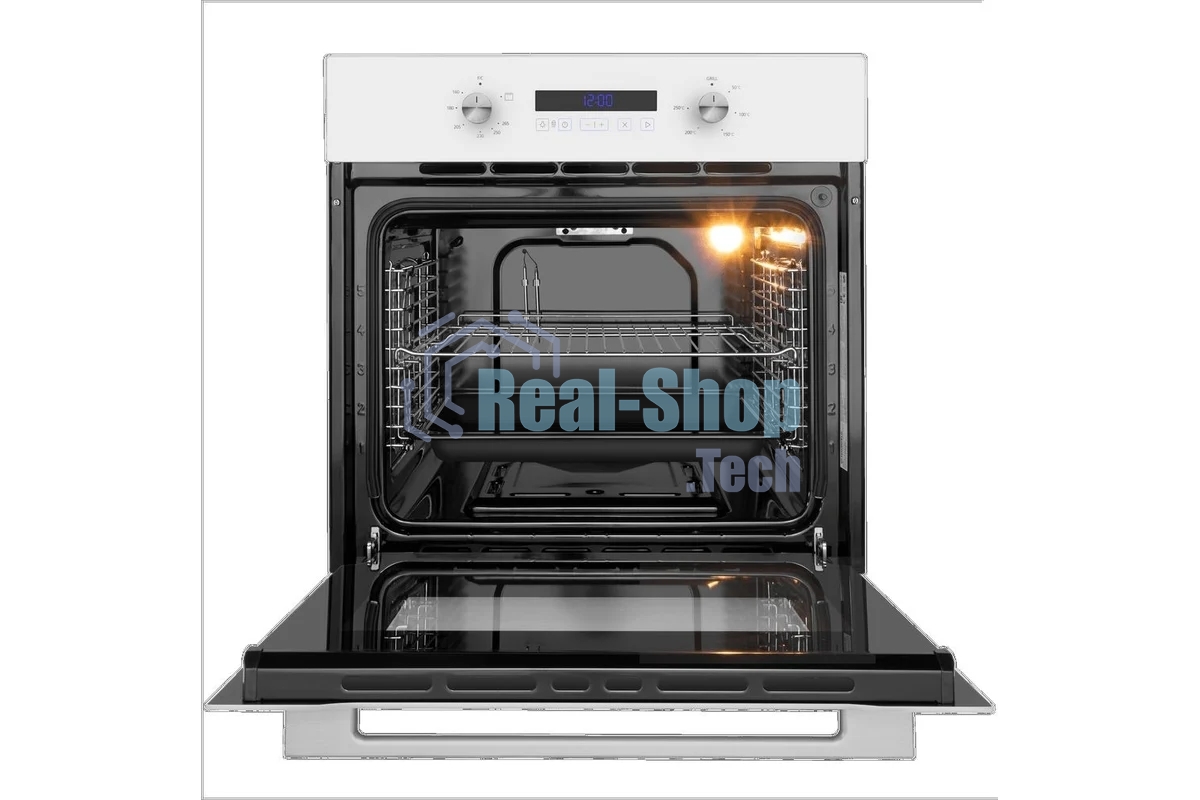 Шкаф духовой газовый с электрическим грилем Maunfeld MOGM703W, встраиваемый