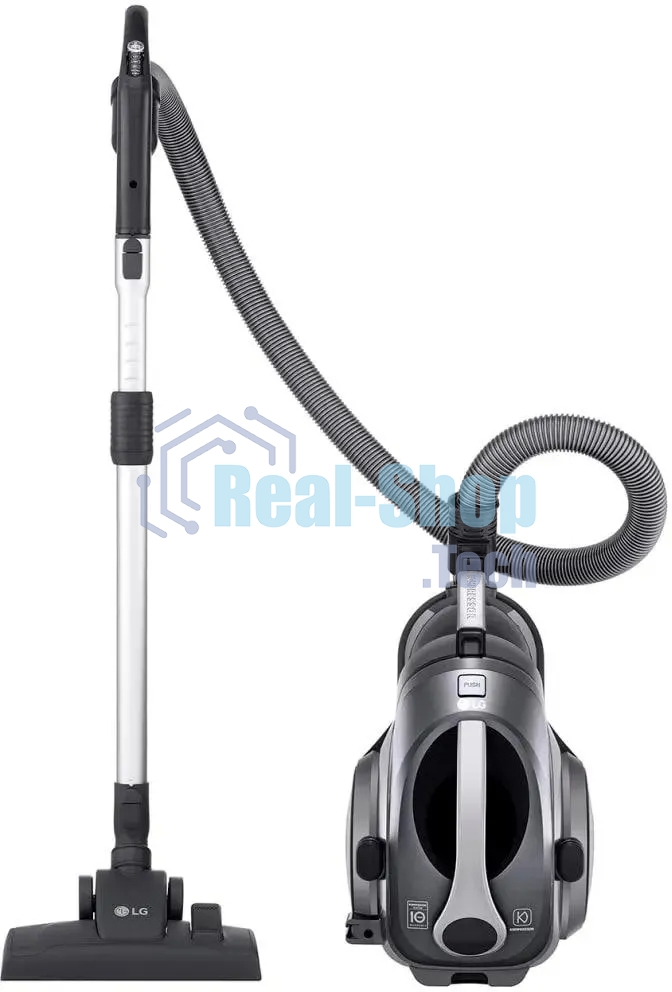 Пылесос LG VK89309H серебристый, 420/2000 Вт, уборка сухая, пылесборник контейнер 1.2 л