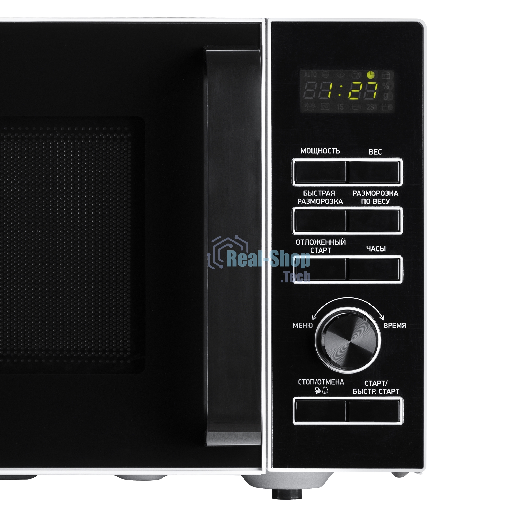 Микроволновая печь BBK 25MWS-970T/WB белый, 25 л, 900 Вт, поворотный механизм/кнопки