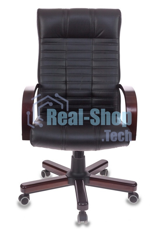 Кресло руководителя Бюрократ KB-10/WALNUT черный, искусственная кожа, крестовина металл