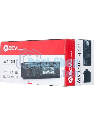 Автомагнитола ACV AVS-1701R, 1 DIN, USB Type-A, AUX
