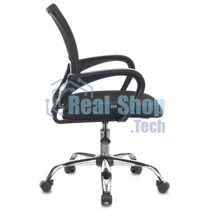 Кресло компьютерное Бюрократ CH-695NLTSL черный TW-01 TW-11, сетка/ткань, крестовина металл хром