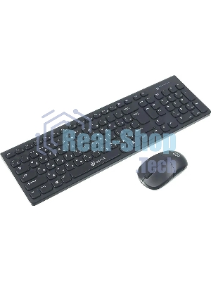 Комплект (клавиатура+мышь) OKLICK 220M, USB, беспроводной, черный