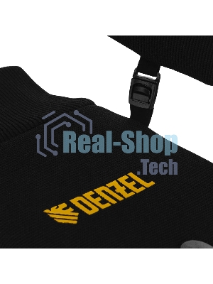 Перчатки универсальные Denzel двойные, работа с сенсорным экраном, вязаная манжета, размер 9