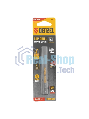 Сверло-метчик Denzel М6 х 1,0 мм, Р6М5