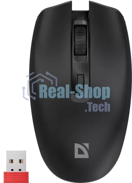 Мышь беспроводная Defender Proto MM-332 черный, 3200 dpi, радиоканал, Bluetooth, USB, кнопки - 4