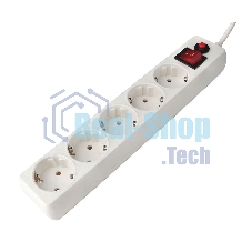 Сетевой фильтр Гарнизон EHLW-3, 5 р, 10А 5 м белый