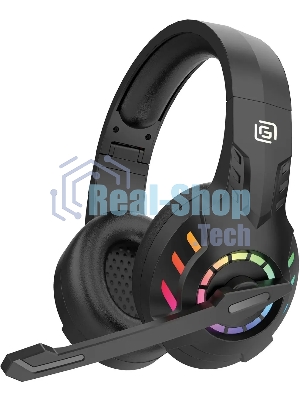 Гарнитура беспроводная/проводная с микрофоном Оклик HS-L420G черный накладные BT оголовье (1939799)