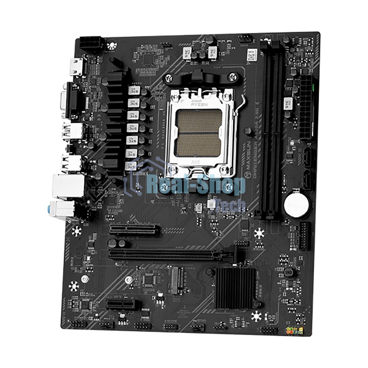 Материнская плата Maxsun Challenger A620A 2.5G, AM5, AMD A620, 2xDDR5, 2xSATA, 1xM.2, 1xPCI-E 4.0 x16, 1xPCI-E x4, 1xPCI-E x1, 1xVGA, 1xHDMI, 1x 2.5Gb LAN, 2xUSB-A 2.0, 4xUSB-A 3.2 Gen 1, 5.1, mATX