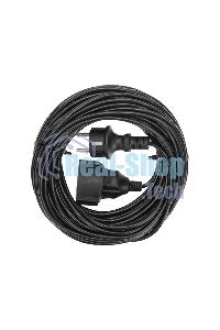 Удлинитель-шнур PROconnect ПВС 3х0,75 мм², 20 м, с/з, 6А, 1300 Вт, IP20, черный