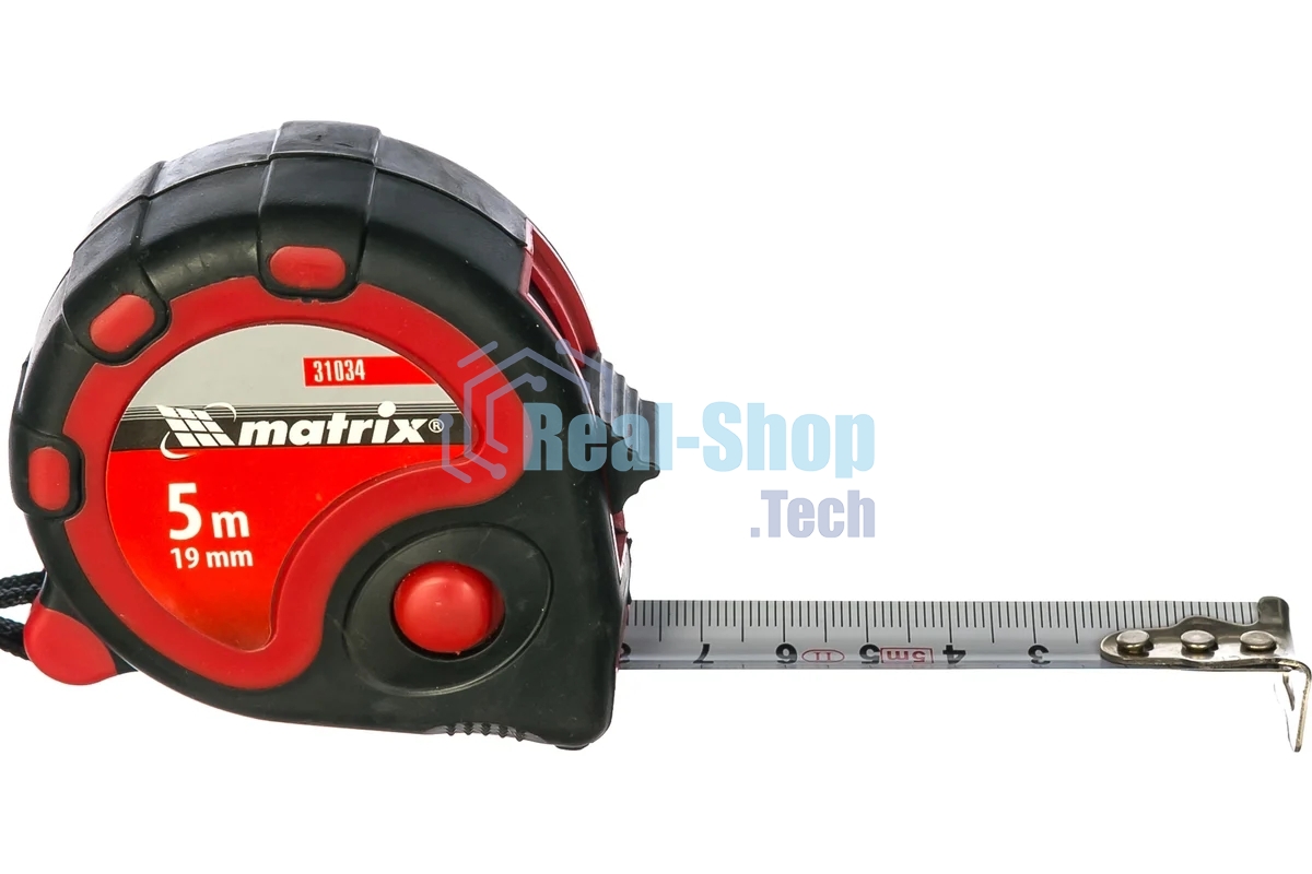 Рулетка Matrix status 3 fixations 5мх19мм двухкомпонентный корпус 3 фиксации ленты