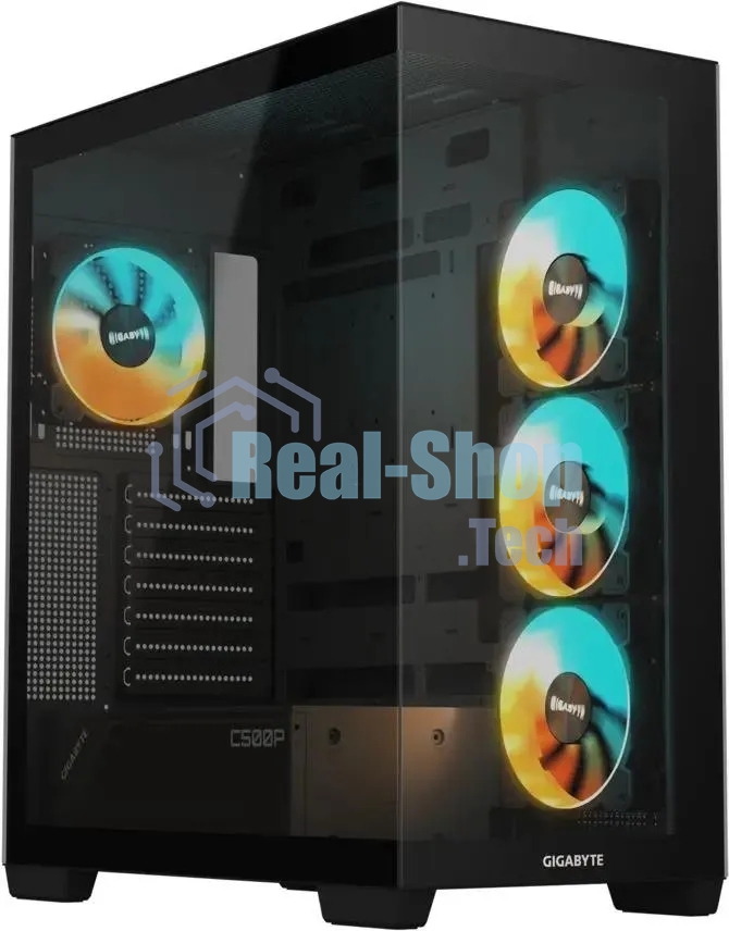 Компьютерный корпус Gigabyte Gb-C500P ST черный без БП ATX 3x120мм 6x140мм 2xUSB 3.0 1xUSB3.1 audio bott PSU