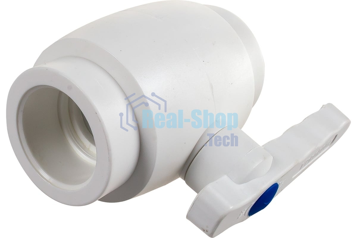 Кран шаровой 40 полнопроходной полипропиленовый PPR белый