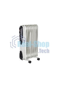 Обогреватель масляный EUROLUX ОМПТ-EU-9Н (9 секций) белый, 2000 Вт, 25 м2, термостат 67/3/19