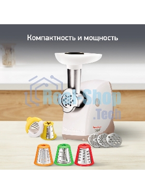 Мясорубка электрическая Moulinex ME 476132 бело/Бежевый
