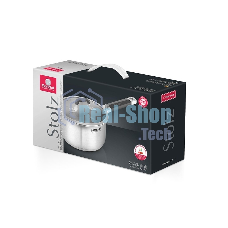 Ковш Rondell Stolz RDS-1751 1.4 л. d=16 см (с крышкой) сталь