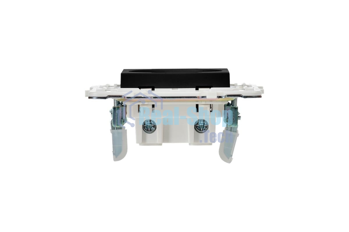 Розетка SKANDY 10А без заземл. без защ. шторок SK-R02Bl черный IEK SK-R10-10-K02