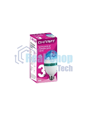 Лампа светодиодная ОНЛАЙТ 61120 OLL-DISCO-3-230-RGB-E27