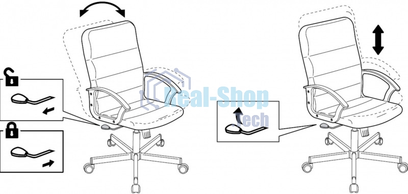 Кресло офисное Бюрократ Triest черный, эко.кожа, крестов. металл черный