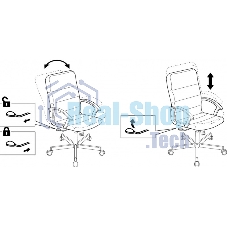Кресло офисное Бюрократ Triest черный, эко.кожа, крестов. металл черный
