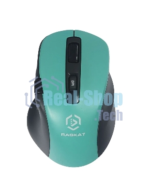 Мышь беспроводная Raskat M020W зеленый/черный, 2400 dpi, радиоканал, Bluetooth, USB, кнопки - 7