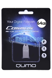 Флешка USB QUMO 64 Gb Cosmos цвет корпуса серебристый2.0 (QM64GUD-Cos-s)