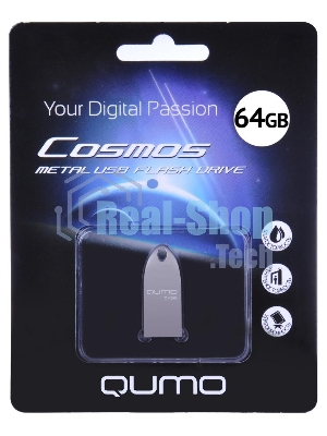 Флешка USB QUMO 64 Gb Cosmos цвет корпуса серебристый2.0 (QM64GUD-Cos-s)