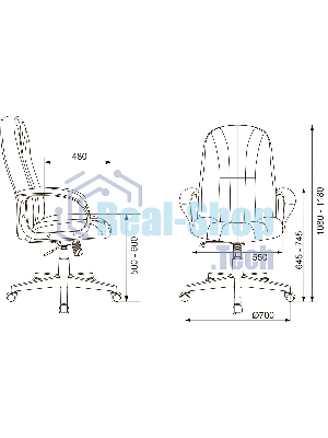 Кресло Бюрократ T-898AXSN 38-414 коричневый