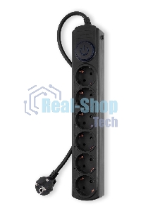 Сетевой фильтр Ippon BK-6-EU-1.8-16-B 1.8 м (6 розеток) черный (коробка)