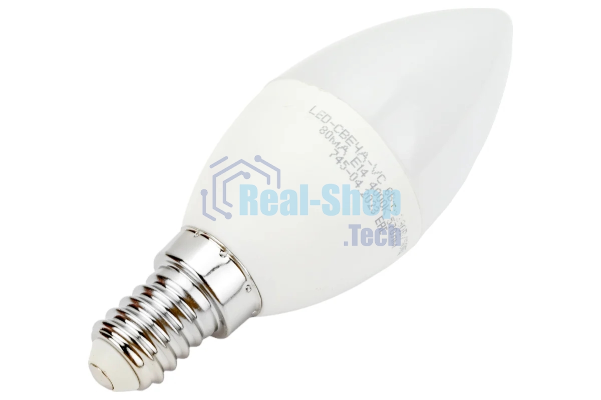 Лампа светодиодная IN HOME 4690612020396 LED-Свеча-VC 6 Вт свеча 4000К нейтр. белый E14 540 лм 230В