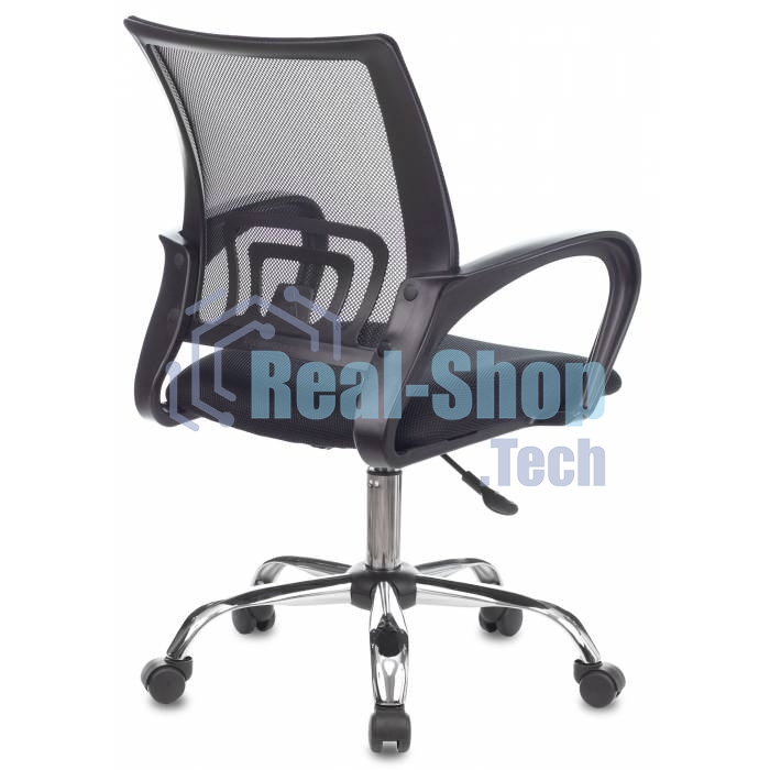 Кресло компьютерное Бюрократ CH-695NLTSL черный TW-01 TW-11, сетка/ткань, крестовина металл хром