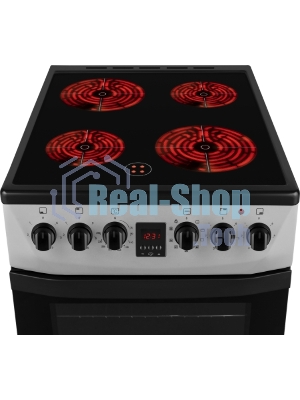 Плита электрическая Weissgauff WES 2V16 SE Premium Line серебристый, конфорок 4 электрических, духовка 50 л, 50 см x 85 см x 60 см