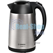 Чайник электрический Bosch TWK3P420 1.7 л, 2400 Вт, черный (корпус: нержавеющая сталь)