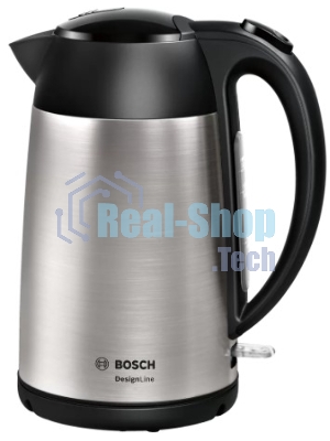 Чайник электрический Bosch TWK3P420 1.7 л, 2400 Вт, черный (корпус: нержавеющая сталь)