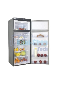 Холодильник DON R-216 G графит зеркальный двухкамерный 200/50л морозилка сверху