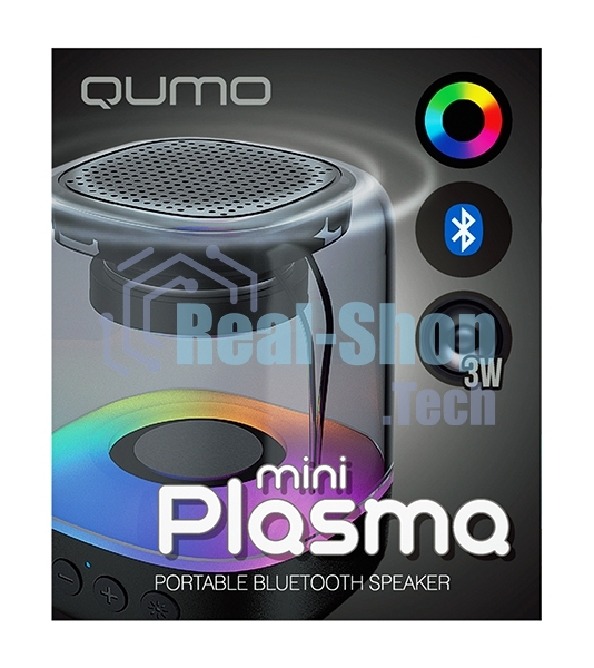 Акустическая система QUMO Plasma mini ВТ 0081 3 ВТ объемное звучание RGb