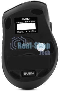 Мышь беспроводная SVEN RX-425W черный, 1600 dpi, радиоканал, USB, кнопки - 6