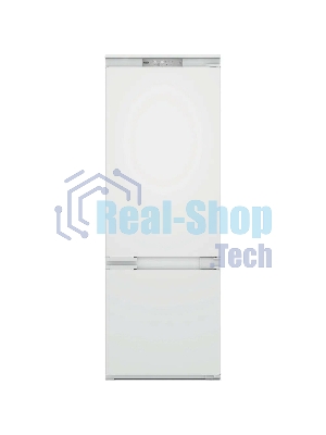 Холодильник встраиваемый Whirlpool WHSP70T241P 70 см, 193.5х54.3х69 см, 295/95 л, инверторный компрессор, автоматическая разморозка, зона свежести влажная, сенсорное управление, технология 6 SMYSL FreshControl, MultiFlow, FreezeControl, перенавешиваемые дверцы, скользящие направляющие, Италия