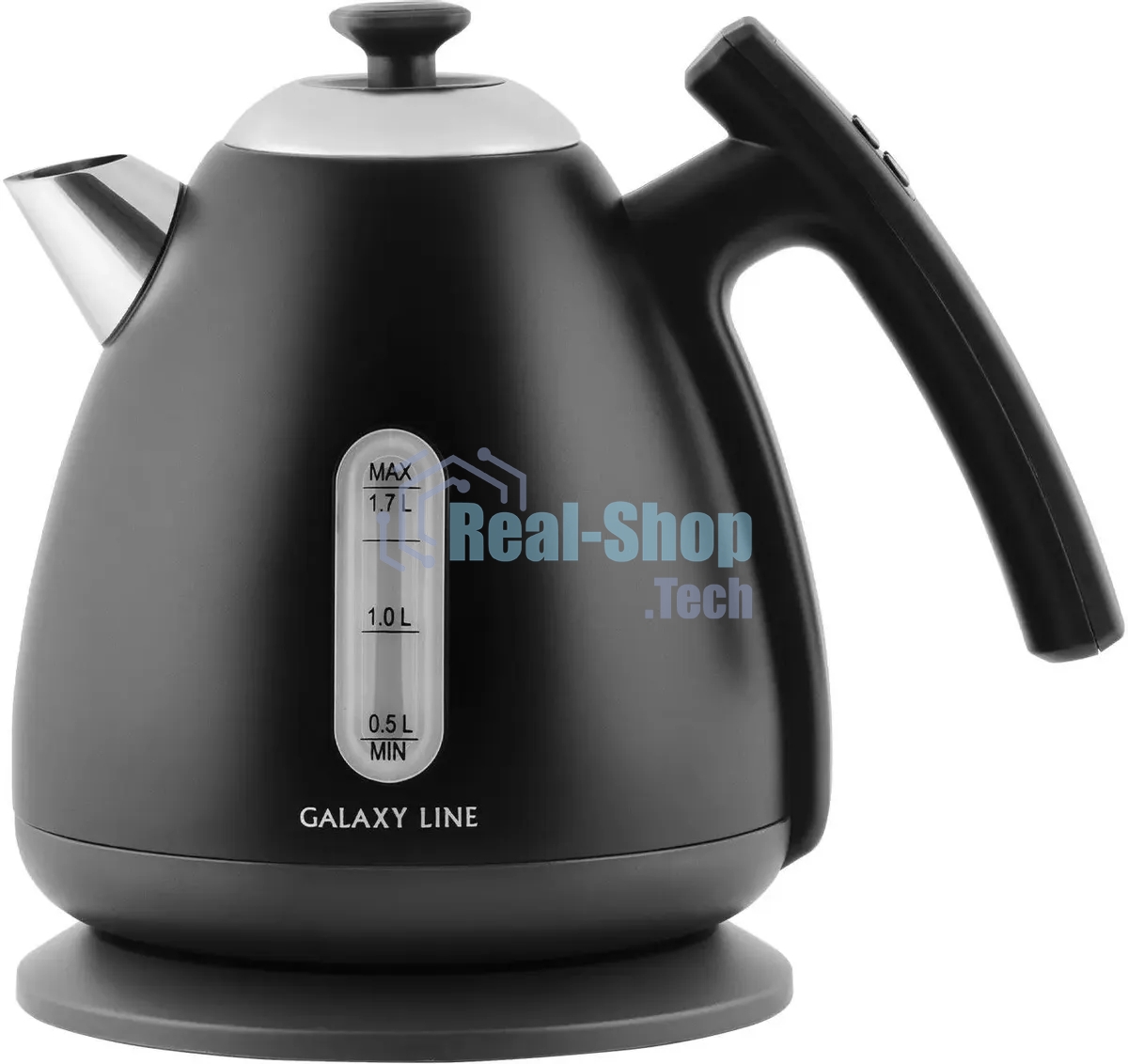 Чайник электрический Galaxy Line GL 0343, черный нефрит, металл, 2200 Вт, 1,7 л
