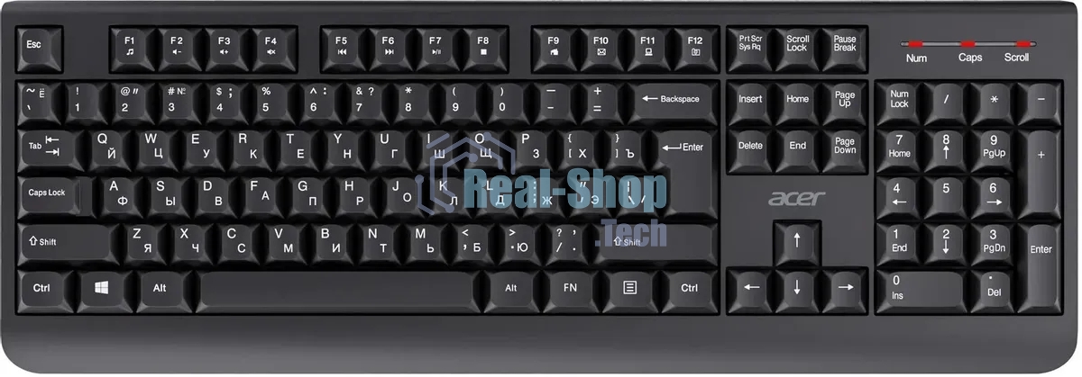 Комплект клавиатура + мышь Acer OCC401 клав:черный мышь:черный USB беспроводная (ZL.ACCCC.016)