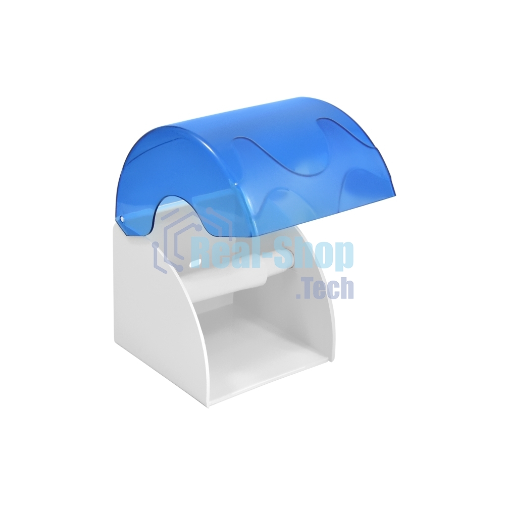 Диспенсер туалетной бумаги, малый Puff 7105, синий, пластиковый, 14,5х15,5х14,4 см