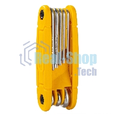Набор складных шестигранных ключей TORX Deli DL234308 размеры T9,T10,T15,T20,T25,T27,T30,T40, пластиковый держатель