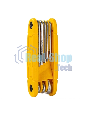 Набор складных шестигранных ключей TORX Deli DL234308 размеры T9,T10,T15,T20,T25,T27,T30,T40, пластиковый держатель