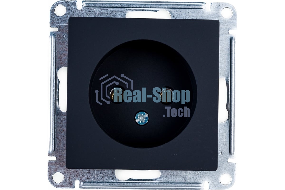 Механизм розетки 1-м СП AtlasDesign без заземл. 16А карбон SchE ATN001041