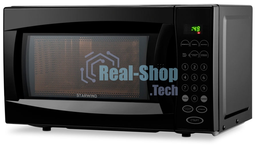 Микроволновая печь Starwind SMW4420 черный, 20 л, 700 Вт, переключатели - кнопки