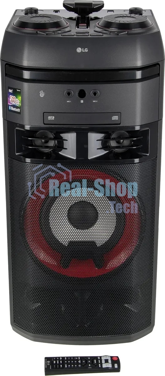 Мини-система LG OK65 X-BOOM -переноснаяс поддержкой караоке! Мощность 500Вт RMS, Bluetooth v.4.0/x2 USB/Аудио вход (3.5мм), х2 микр